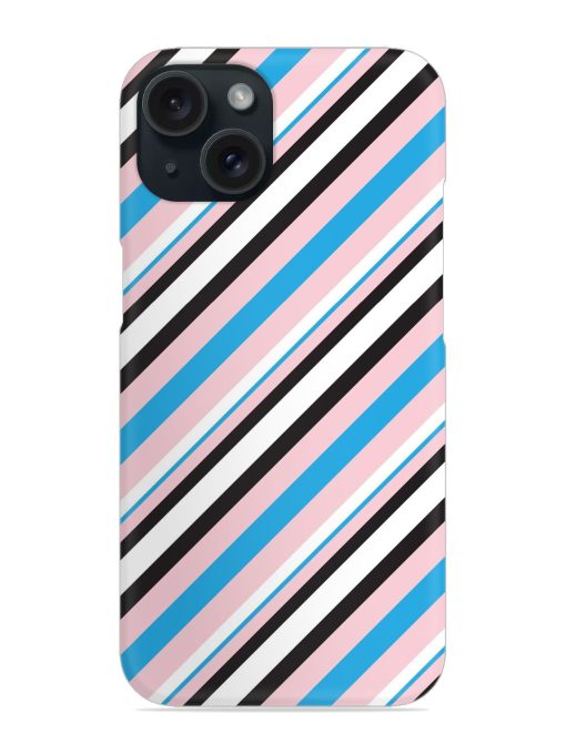 Pink Diagonal Striped Snap Case Edge Zapvi