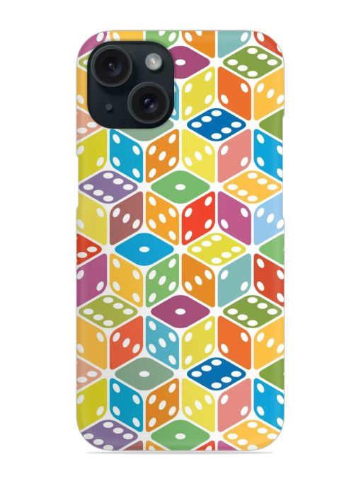 Vector Multi Colored Dice Snap Case Edge Zapvi