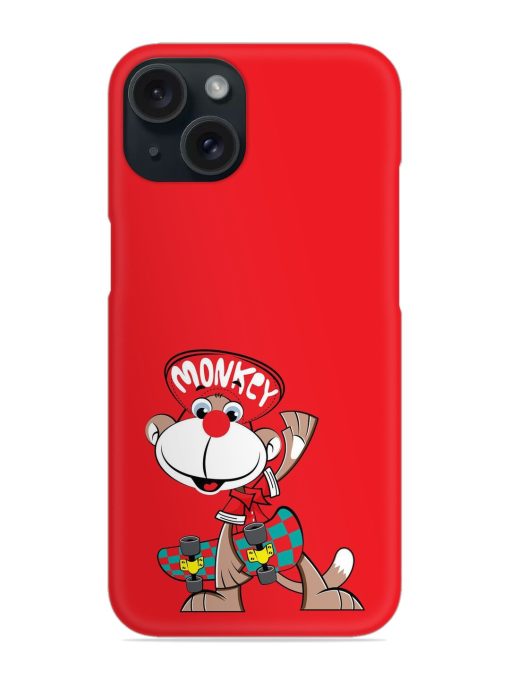 Cartoon Skateboarding Monkey Snap Case Edge Zapvi