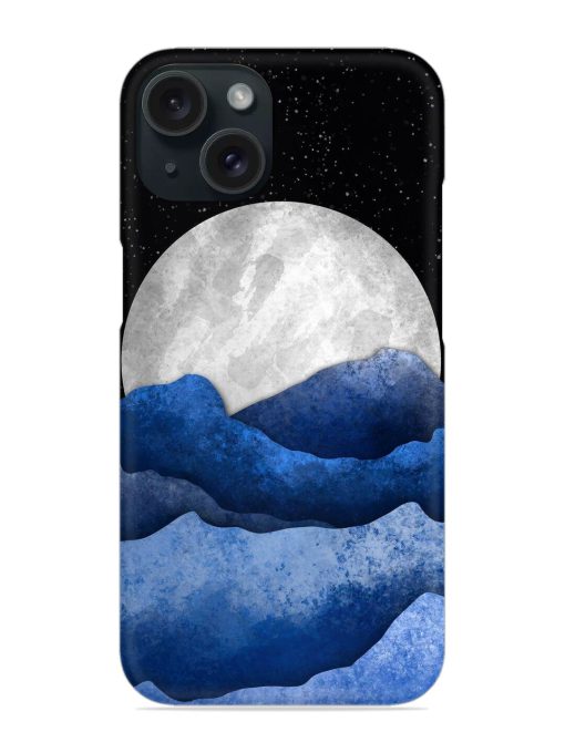 Full Moon Mountain Vector Snap Case Edge Zapvi